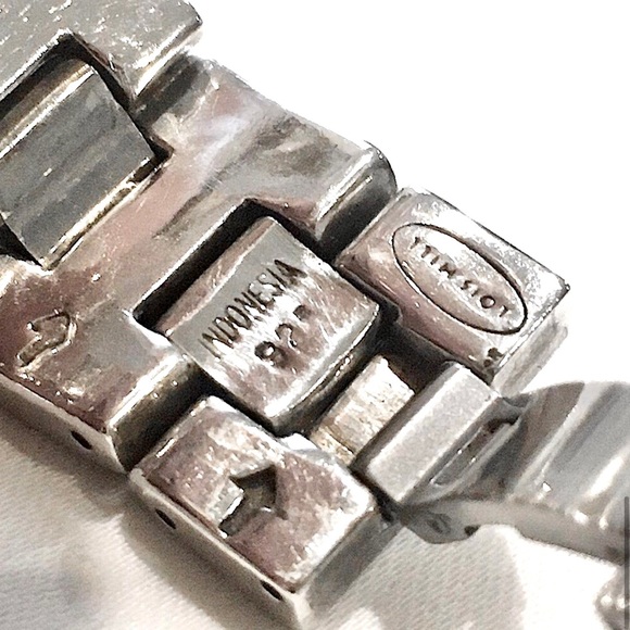 LOIS HILL Watch Square Face Alternating Links Sterling Silver Bracelet Band - Picture 15 of 17